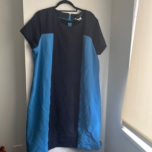 Boden Blue Colorblock Ottoman Dress - NWT -18L